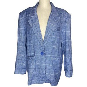 3/$30⭐️𝅺VINTAGE Blue Partially Lined Women’s One Button Blazer